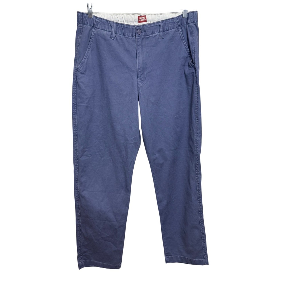 Levis XX Chino EZ Blue Elastic Waist Tapered Pants Mens Medium A1041-0017